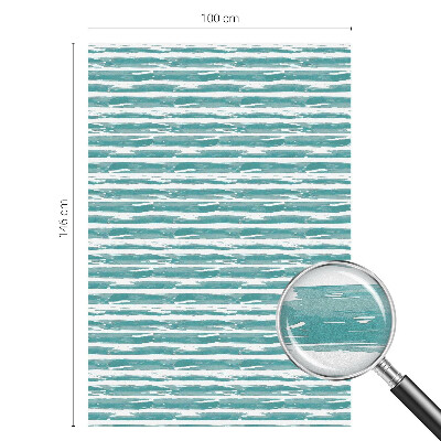 Dekorativní mléčná fólie na sklo Zelené pruhy