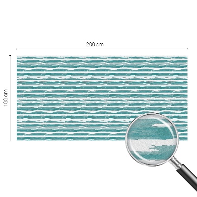 Dekorativní mléčná fólie na sklo Zelené pruhy