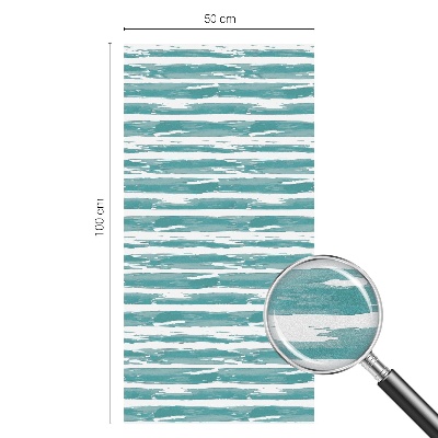 Dekorativní mléčná fólie na sklo Zelené pruhy