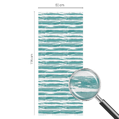 Dekorativní mléčná fólie na sklo Zelené pruhy