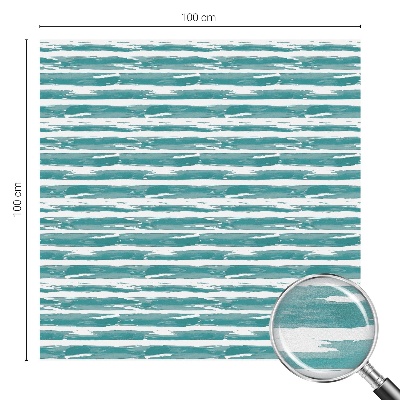 Dekorativní mléčná fólie na sklo Zelené pruhy