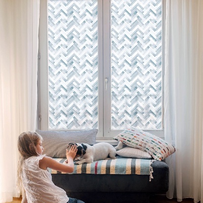 Dekorativní mléčná fólie na sklo Geometrický vzor