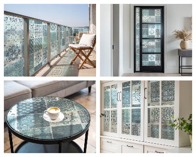 Zatmavovací fólie na okna Boho dlaždice