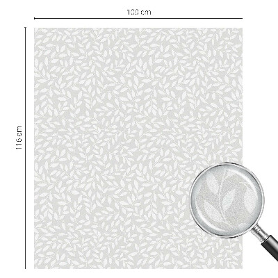 Neprůhledná fólie na sklo dveří Listový vzor