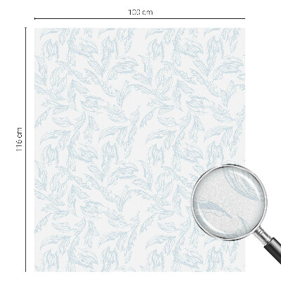 Dekorativní mléčná fólie na sklo Éterické listy