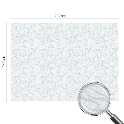 Dekorativní mléčná fólie na sklo Éterické listy