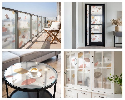 Protisluneční fólie na okna Abstraktní terazzo