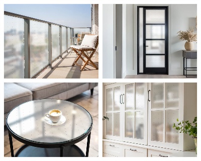 Dekorativní mléčná fólie na sklo Drobné body