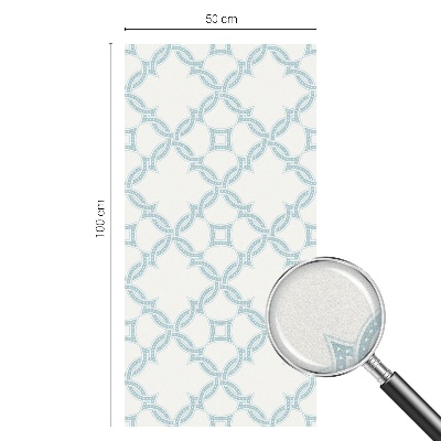 Neprůhledná fólie na sklo dveří Modrá geometrie