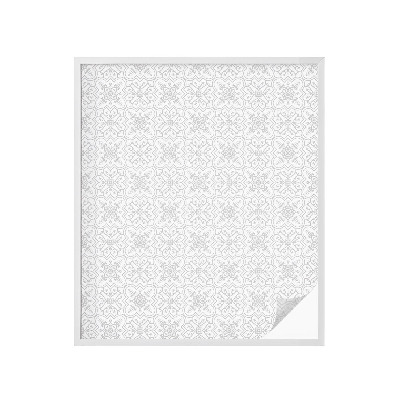 Dekorativní mléčná fólie na sklo Květinová symetrie