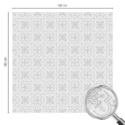 Dekorativní mléčná fólie na sklo Květinová symetrie