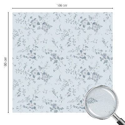 Protisluneční fólie na okna Jemné květiny