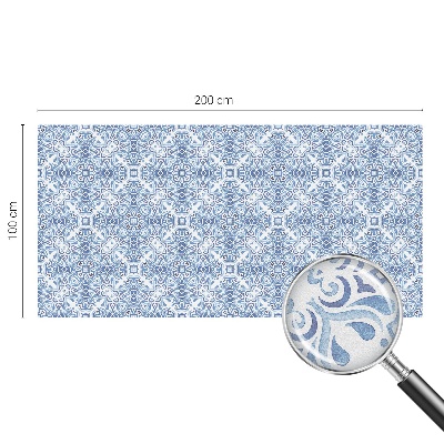 Neprůhledná fólie na sklo dveří Modré dlaždice