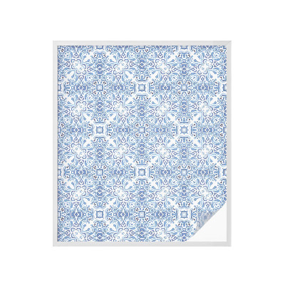 Neprůhledná fólie na sklo dveří Modré dlaždice