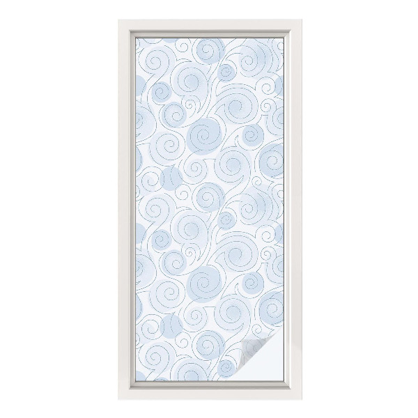 Dekorativní mléčná fólie na sklo Spirálové vzory
