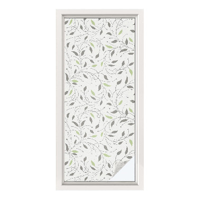 Privátní fólie na okno vitráž Listy výhonků