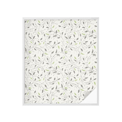 Privátní fólie na okno vitráž Listy výhonků