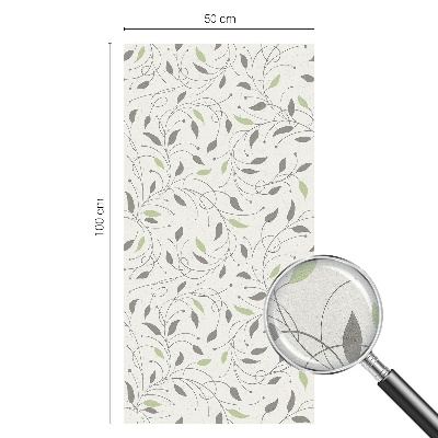 Privátní fólie na okno vitráž Listy výhonků