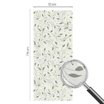 Privátní fólie na okno vitráž Listy výhonků