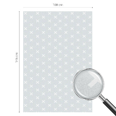 Dekorativní mléčná fólie na sklo Jemné kříže