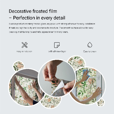 Neprůhledná fólie na sklo dveří Tropické listy