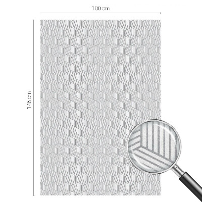 Dekorativní mléčná fólie na sklo Šestiúhelníkové pevné látky