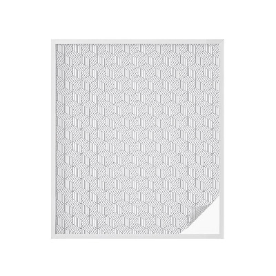 Dekorativní mléčná fólie na sklo Šestiúhelníkové pevné látky