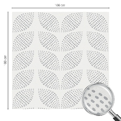 Neprůhledná fólie na sklo dveří Tečkované listy