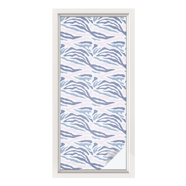 Neprůhledná fólie na sklo dveří Zebrí vzor