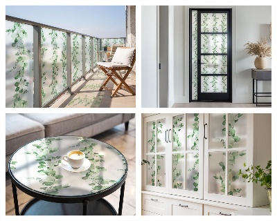 Protisluneční fólie na okna Zelené girlandy