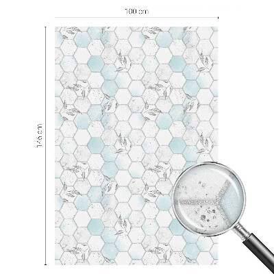 Dekorativní mléčná fólie na sklo Listové dlaždice