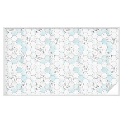 Dekorativní mléčná fólie na sklo Listové dlaždice