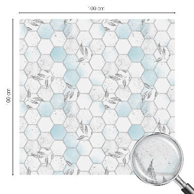 Dekorativní mléčná fólie na sklo Listové dlaždice