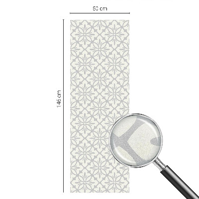 Neprůhledná fólie na sklo dveří Květinové rozety