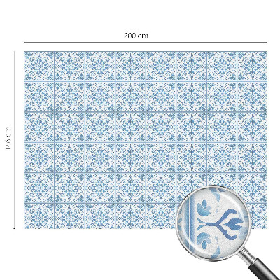 Privátní fólie na okno vitráž Květinové ornamenty