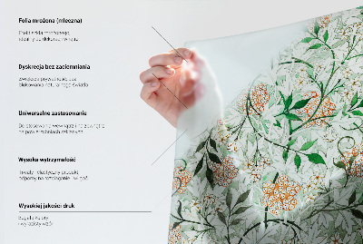 Privátní fólie na okno vitráž Květinové ornamenty