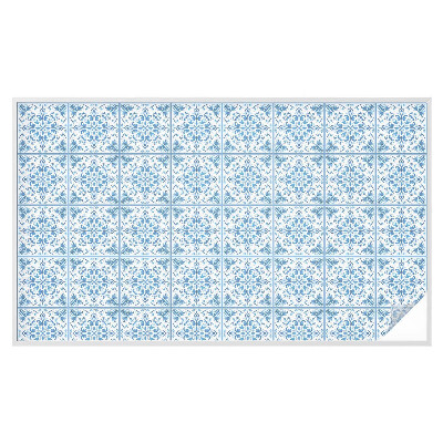 Privátní fólie na okno vitráž Květinové ornamenty