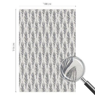 Privátní fólie na okno vitráž Elegantní peří