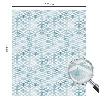 Privátní fólie na okno vitráž Modré kosočtverce
