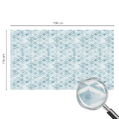 Privátní fólie na okno vitráž Modré kosočtverce