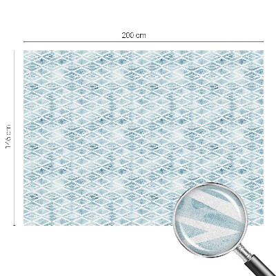 Privátní fólie na okno vitráž Modré kosočtverce