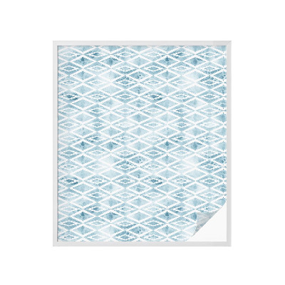 Privátní fólie na okno vitráž Modré kosočtverce