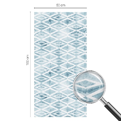 Privátní fólie na okno vitráž Modré kosočtverce