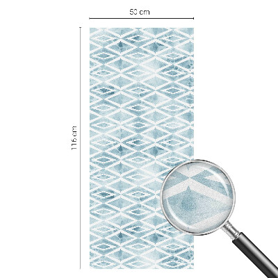 Privátní fólie na okno vitráž Modré kosočtverce