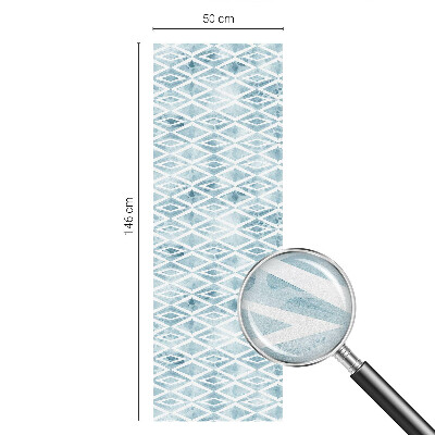 Privátní fólie na okno vitráž Modré kosočtverce