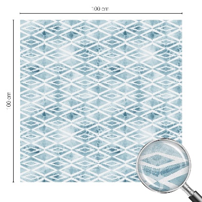 Privátní fólie na okno vitráž Modré kosočtverce