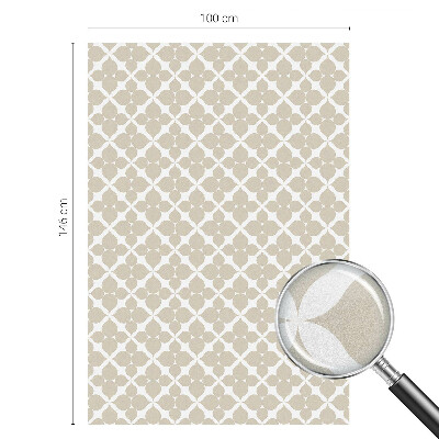 Dekorativní mléčná fólie na sklo Geometrické listy