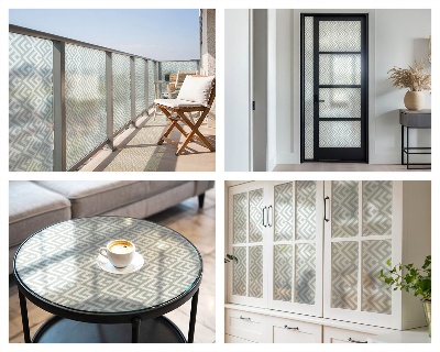 Protisluneční fólie na okna Geometrický motiv