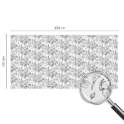 Neprůhledná fólie na sklo dveří Květinová elegance