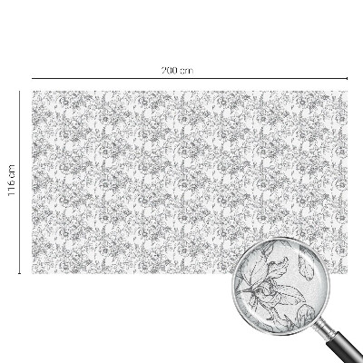 Neprůhledná fólie na sklo dveří Květinová elegance